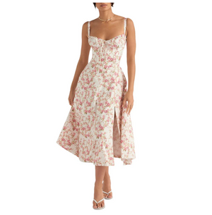 Viral Floral Bustier Sundress